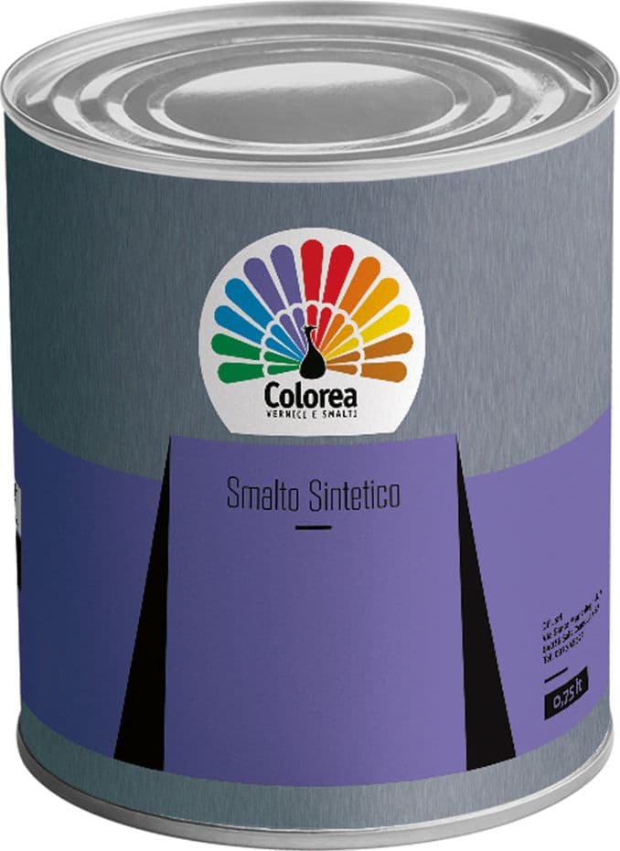 SMALTO SINTETICO 'COLOREA' Lt. 0,750 Bianco lucido- 6 pezzi  - COLOREA