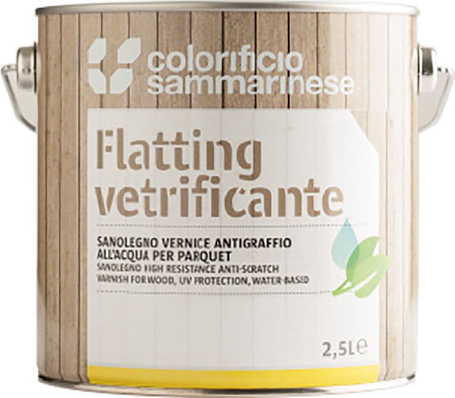 FLATTING ALL'ACQUA 'SANOLEGNO' Lt. 0,750 - trasparente lucida- 6 pezzi  - COLORIFICIO SAMMARINESE