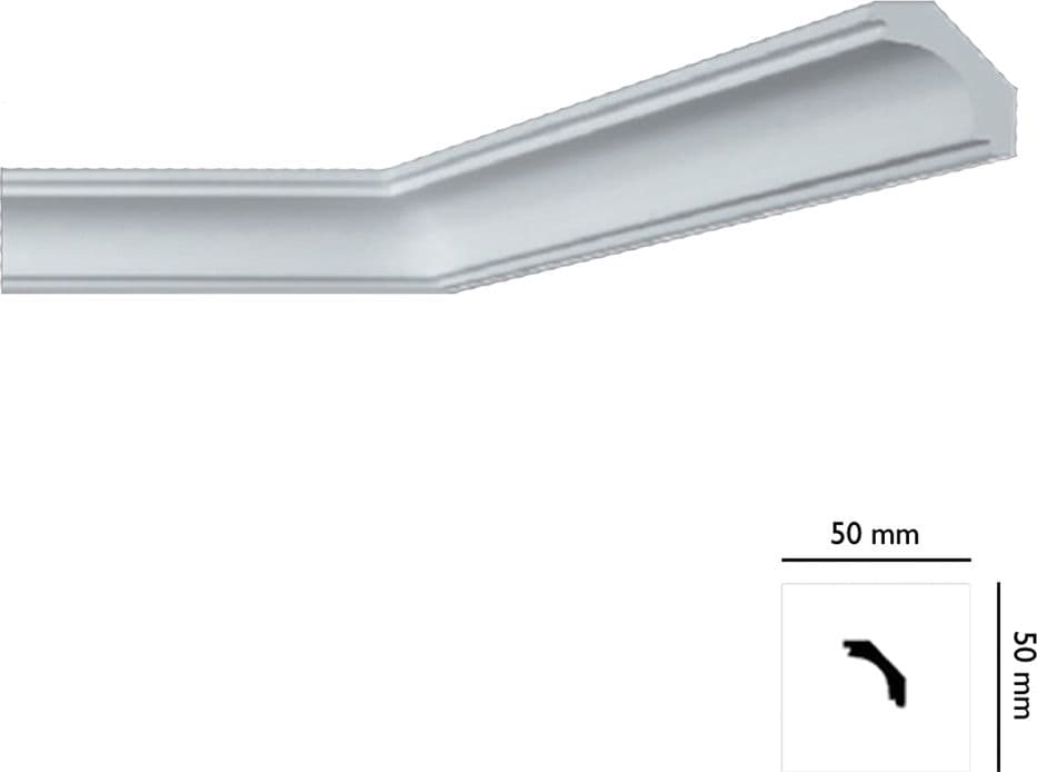 Cornice Decorativa per Soffitto Mod I707 Bovelacci 55 Pezzi 50 x 50 mm
