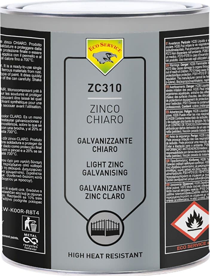 ANTIRUGGINE PROTETTIVA 'ZINCO CHIARO' ml. 400 - spray- 12 pezzi  - ECO SERVICE