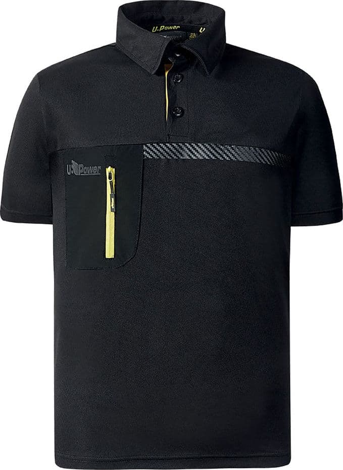 POLO 'LIBRA' taglia XXL - black carbon  - UPOWER