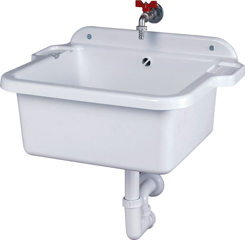 PILOZZO LAVATOIO DA PARETE cm 60 x 45 x h.28  - TRIOPLAST
