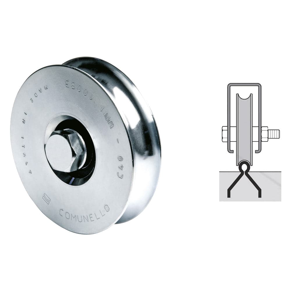 Ruota Per Cancelli Gola A 'U' Ø 80 1 Cuscinetto 310 (80S) H.Gola 9,5 Mm - Comunello