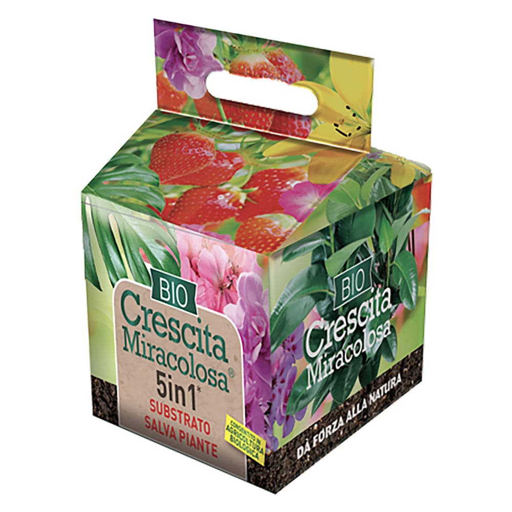 Concime Organico Crescita Miracolosa Substrato Salva Piante 15 lt