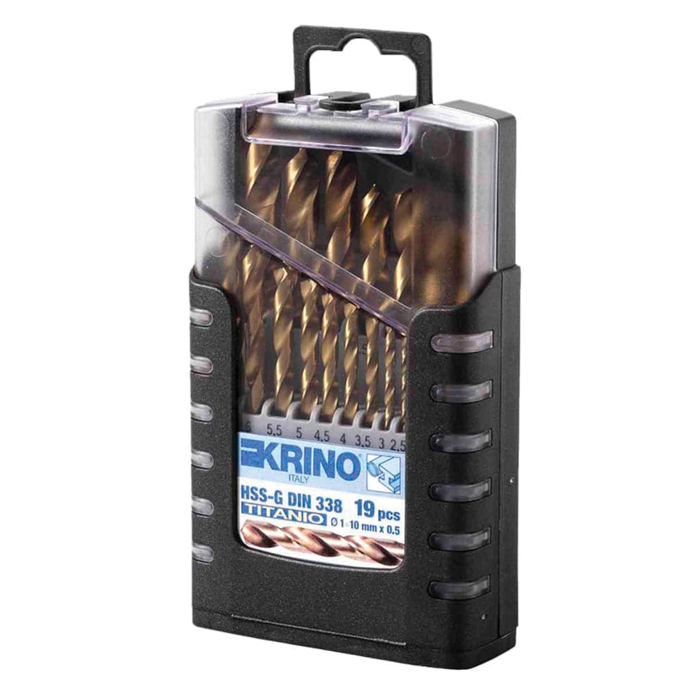 Punte Serie HSS al Titanio Krino 19 Pezzi