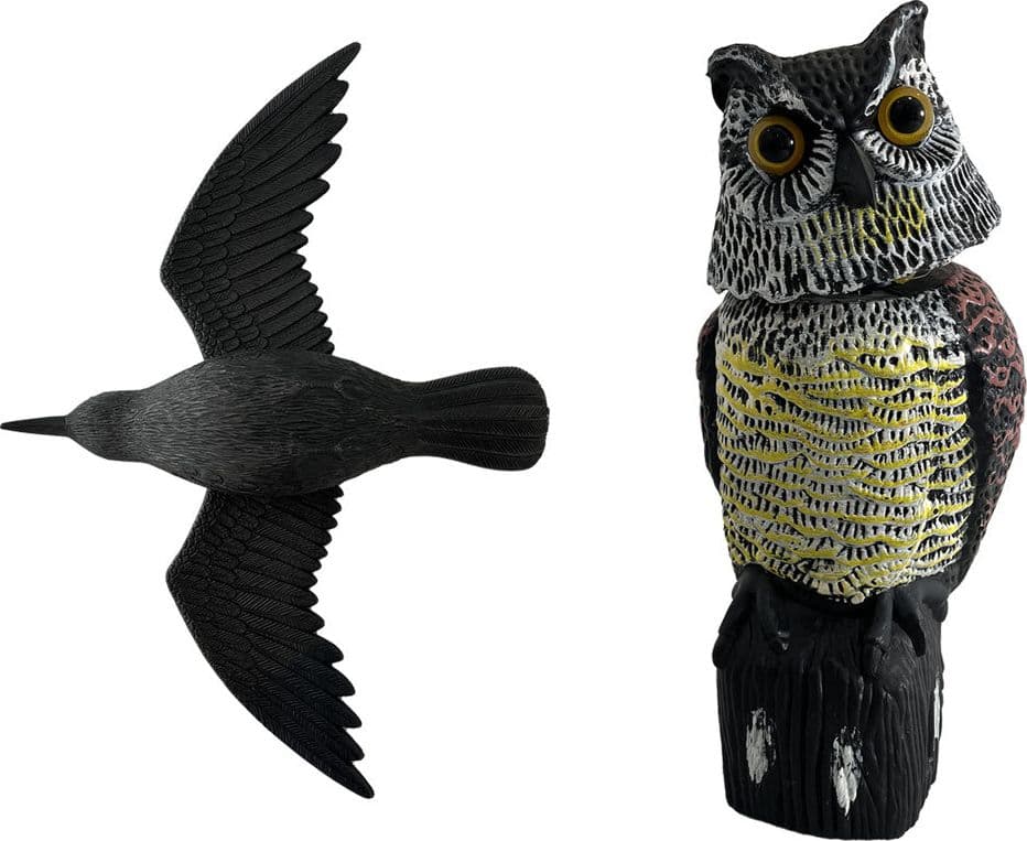Statuetta Scaccia Volatili a Forma Animale Gufo Oscillante Lif 38,5 x 16 cm