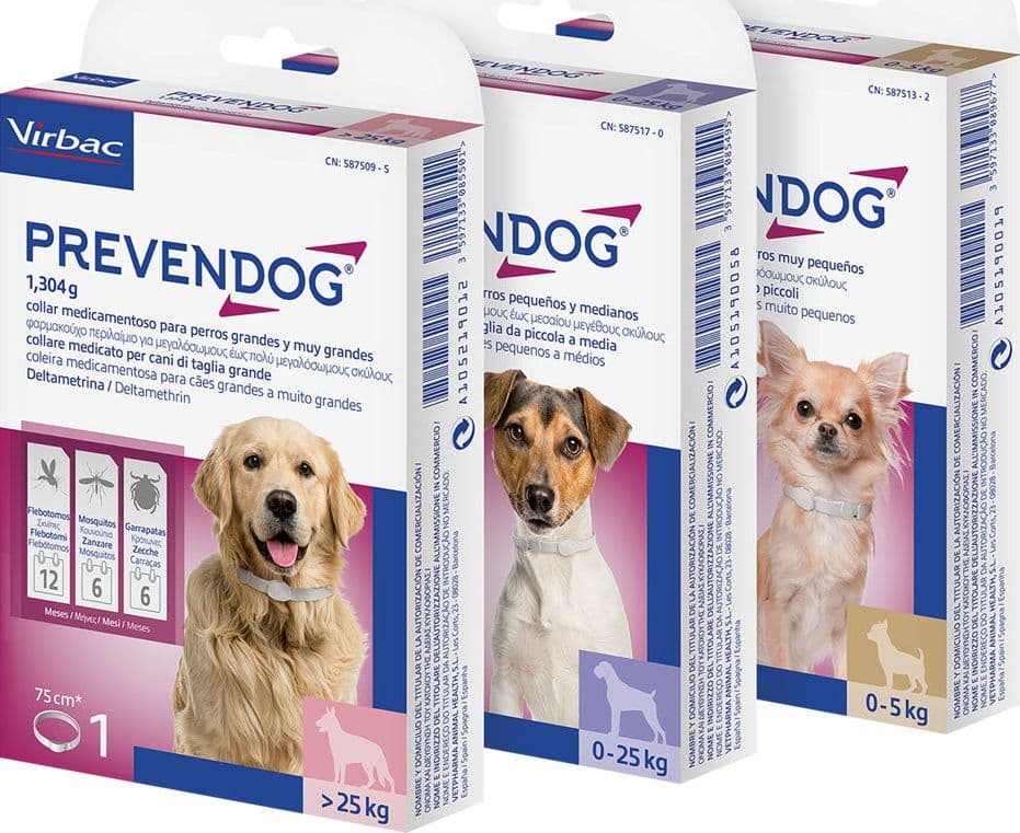 COLLARE ANTIPARASSITARIO PER CANI 'PREVENDOG' da 0 a 5 kg - cm. 35 (scatola 2 pezzi)  - VIRBAC