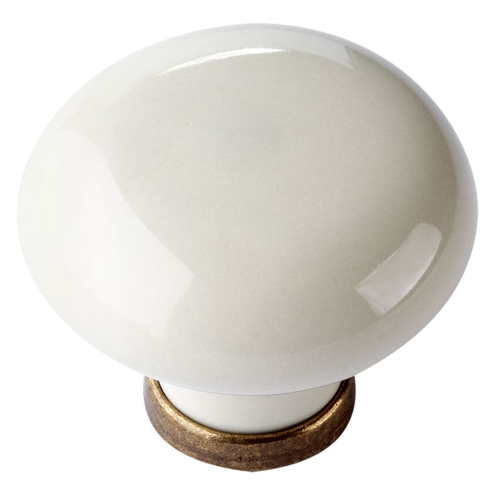 Pomolo per Mobili Tondo Base Ott.vecchio Fondo Avorio Decoro N 42 10 Pezzi