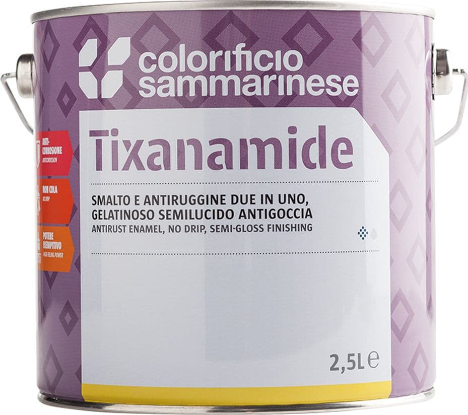 SMALTO ANTIRUGGINE 'TIXANAMIDE' Lt. 0,750 Nocciola scuro- 6 pezzi  - COLORIFICIO SAMMARINESE