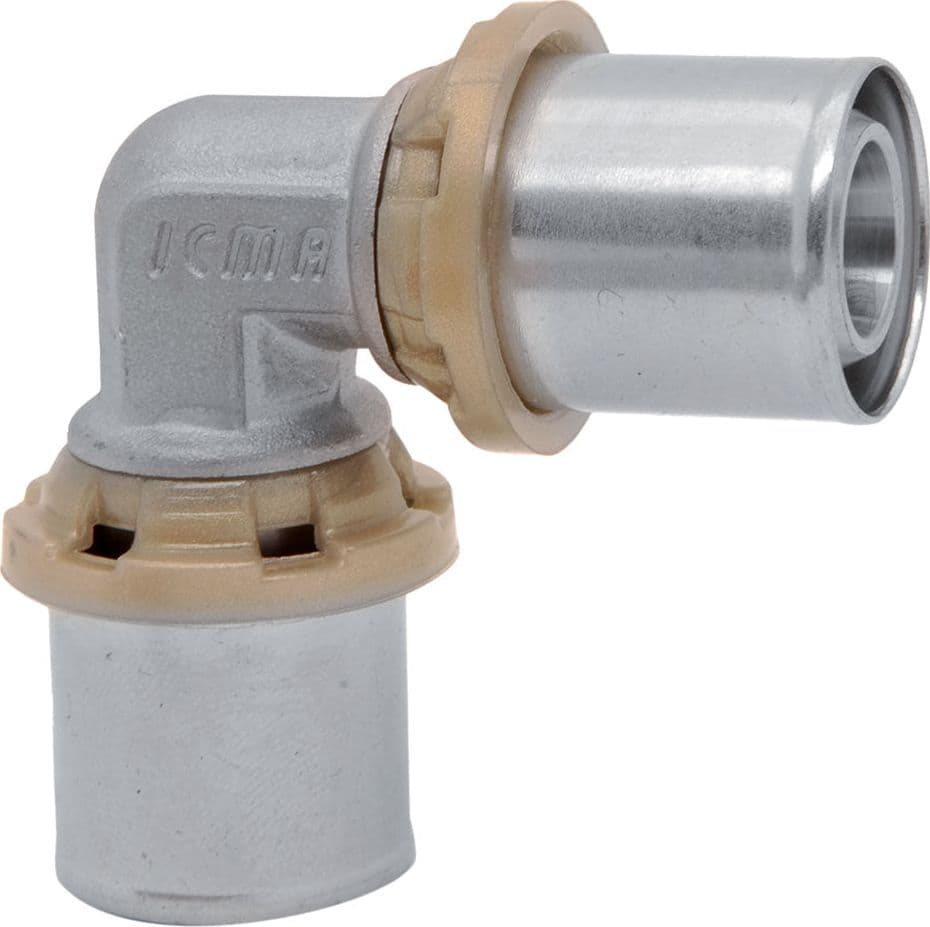Raccordo a Pressare Curvo Doppio 20 x 20 Icma Art 403 10 Pezzi