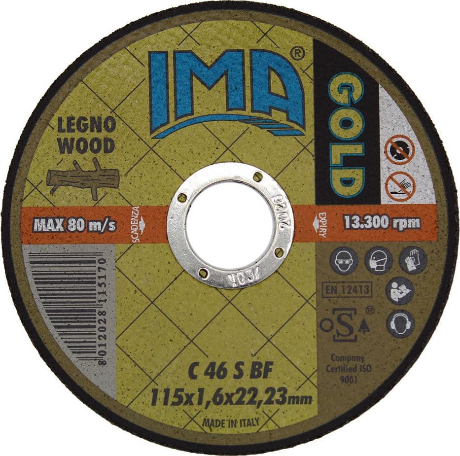 Mola Abrasiva per Gold Legno 50 Pezzi Ø 115 x 1,6