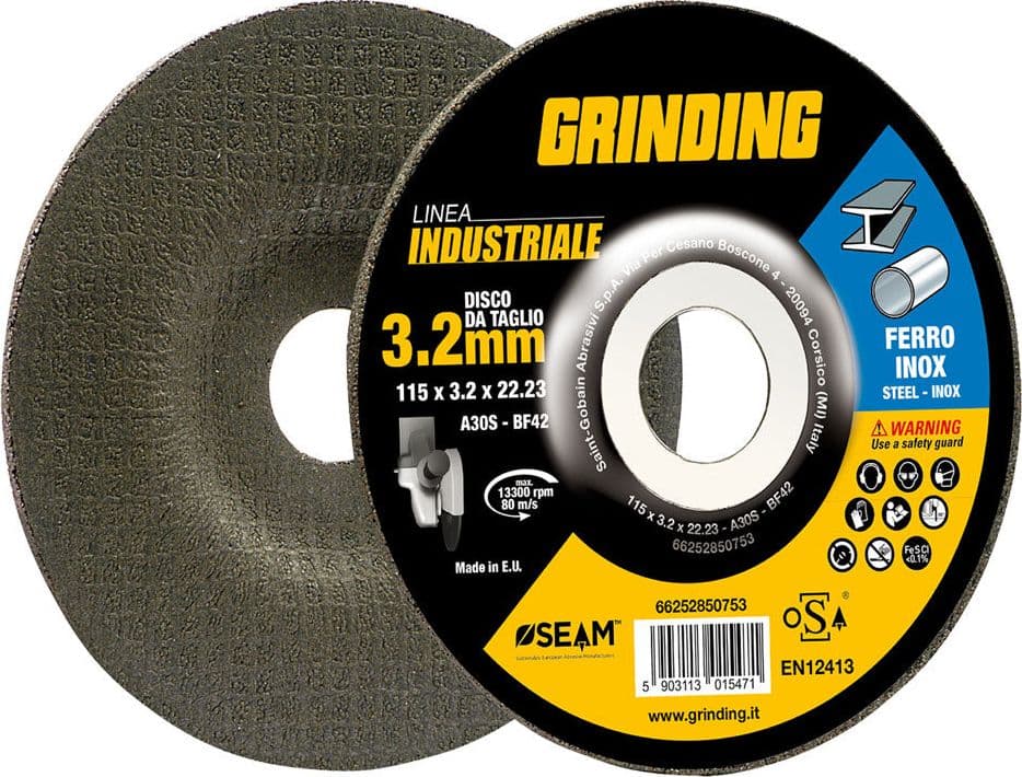Mola Abrasiva per Grinding Grinding Linea Industriale 5 Pezzi Ø 115 x 3,2