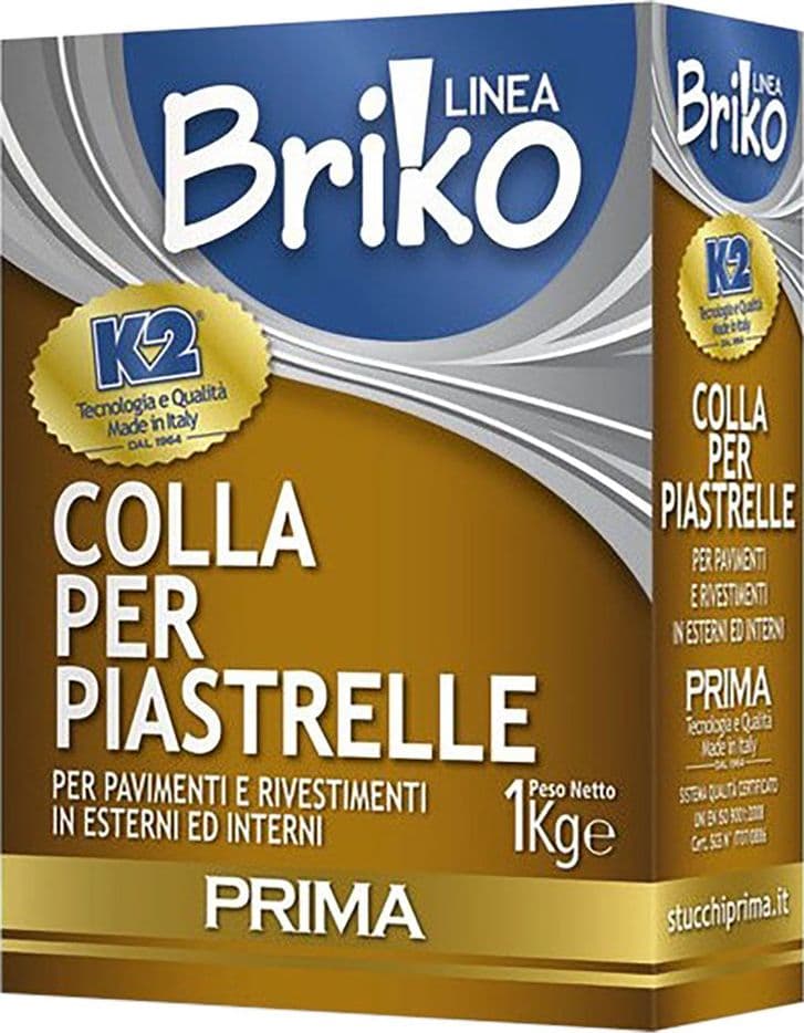 Collante in Polvere per Piastrelle Sacchetta K2 Briko K2 4 Pezzi 4 kg
