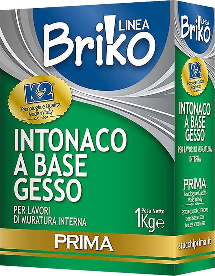Intonaco K2 Briko K2 Base Gesso in Sacchetta 4 Pezzi 4 kg