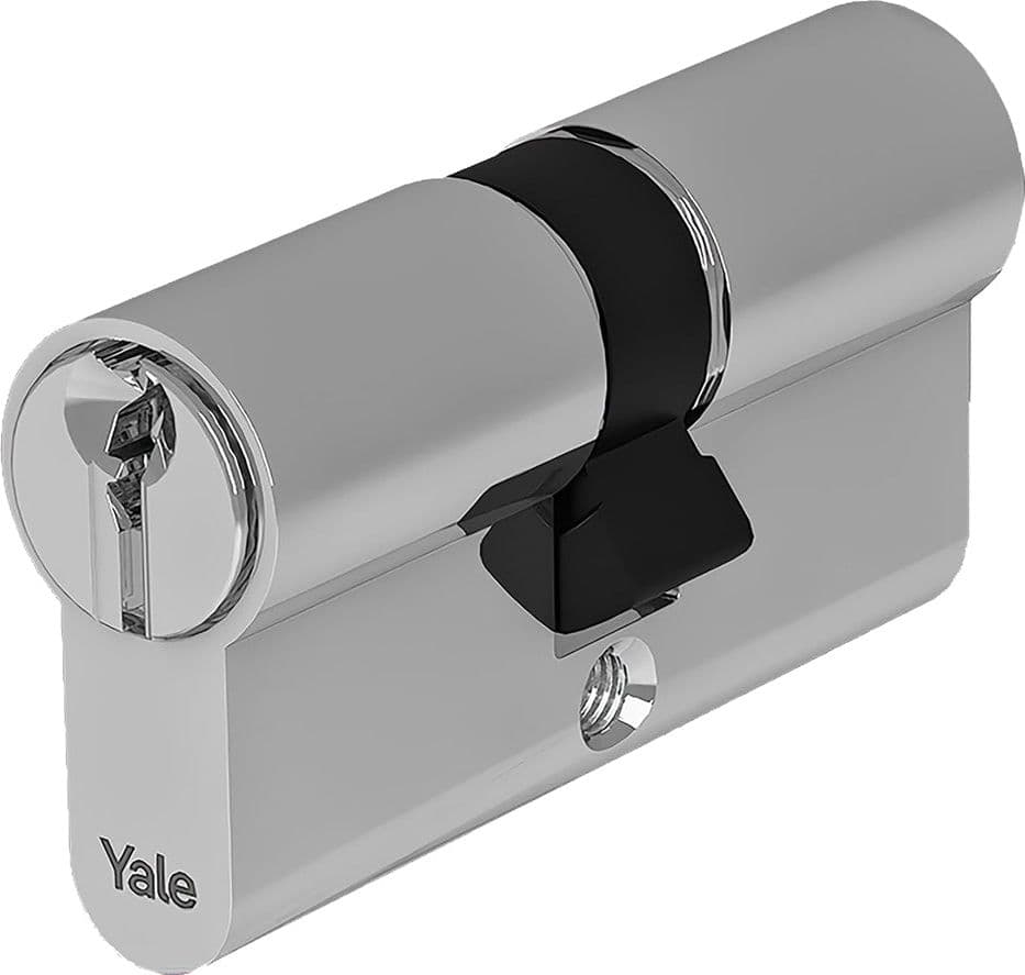 CILINDRO PROFILATO DOPPIO SERIE 'Y500' mm 25+10+55 = 90 (30+60) nichelato  - YALE