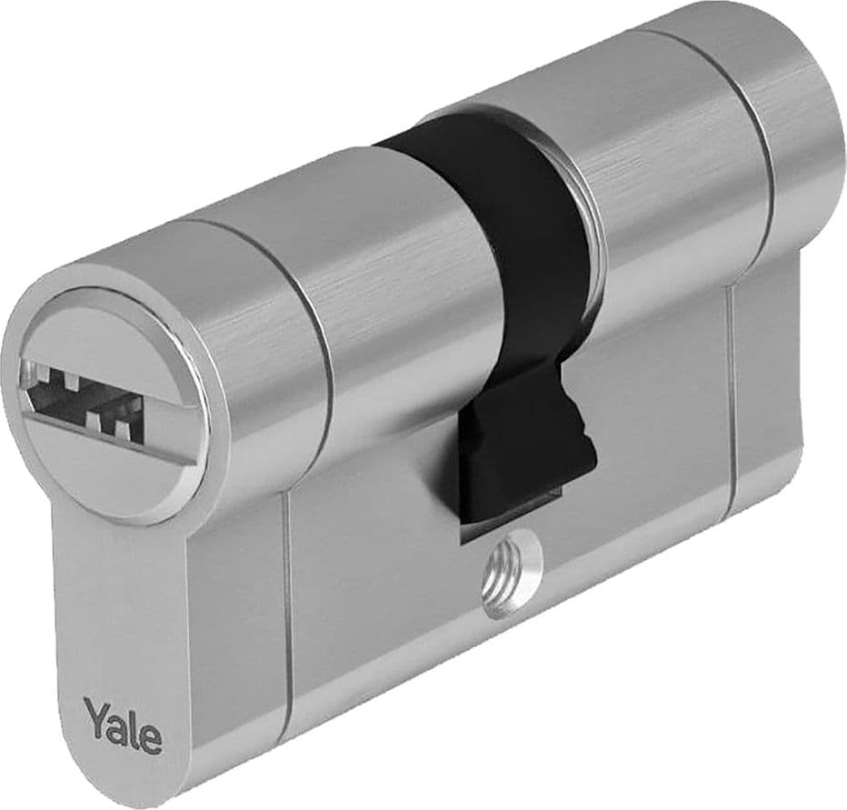 CILINDRO PROFILATO DOPPIO SERIE 'Y1500' mm 30+10+30 = 70 (35+35) nichelato  - YALE