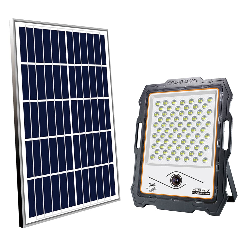 Proiettore A Led Con Telecamera E Pannello Solare 200W (Pannello 20W) - 730 Lumen - Proxe