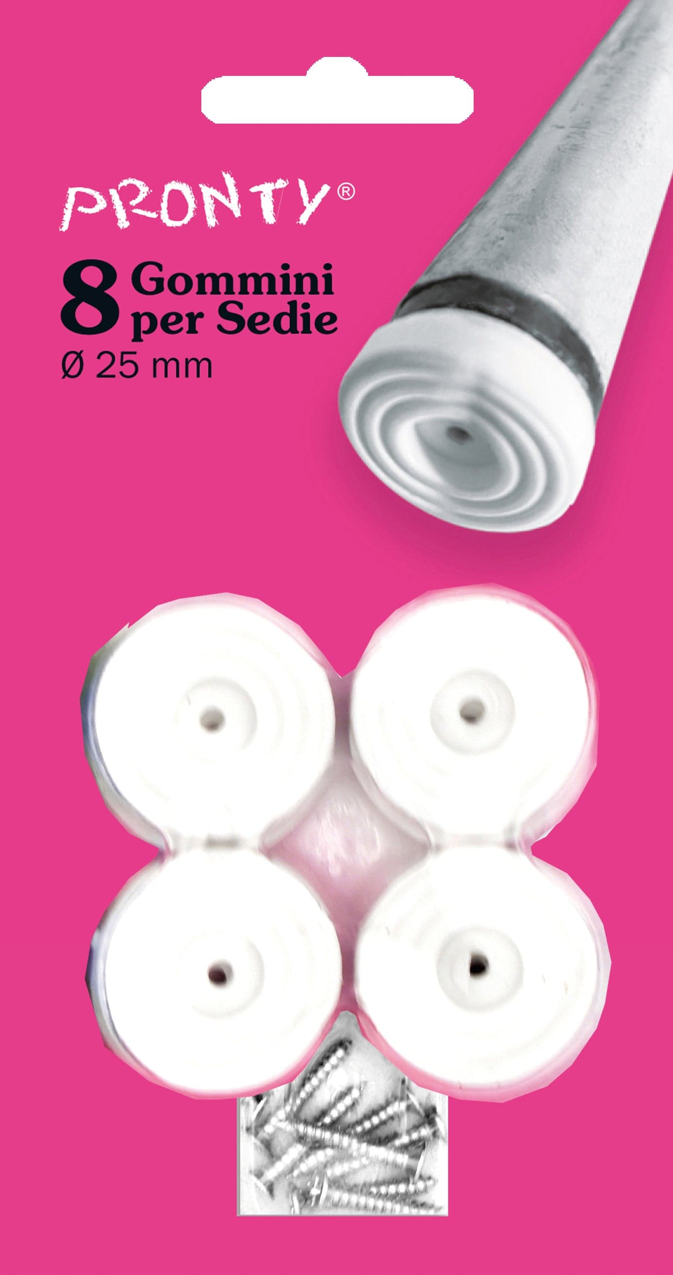 Sottosedie Con Vite Col. Bianco Ø Mm. 25 8 Pz. 12.00 Confezioni in Feltrini per mobili BricoGo - Marano di Napoli, commercioVirtuoso.it
