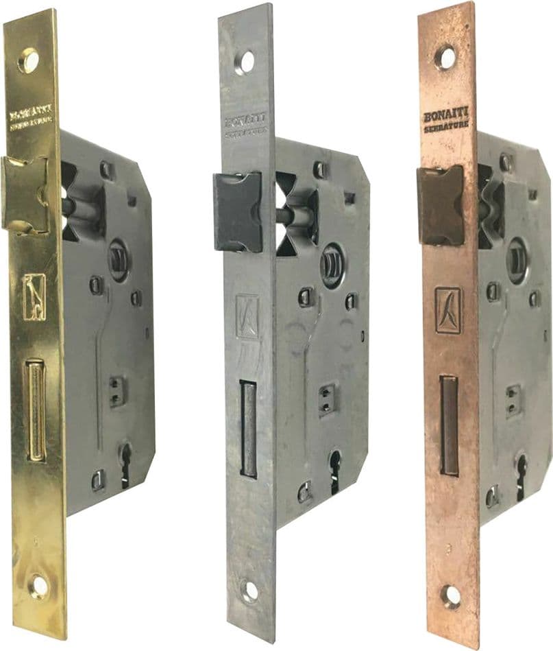 SERRATURA 'PATENT' B.Q. ottonato verniciato E 45  - BONAITI