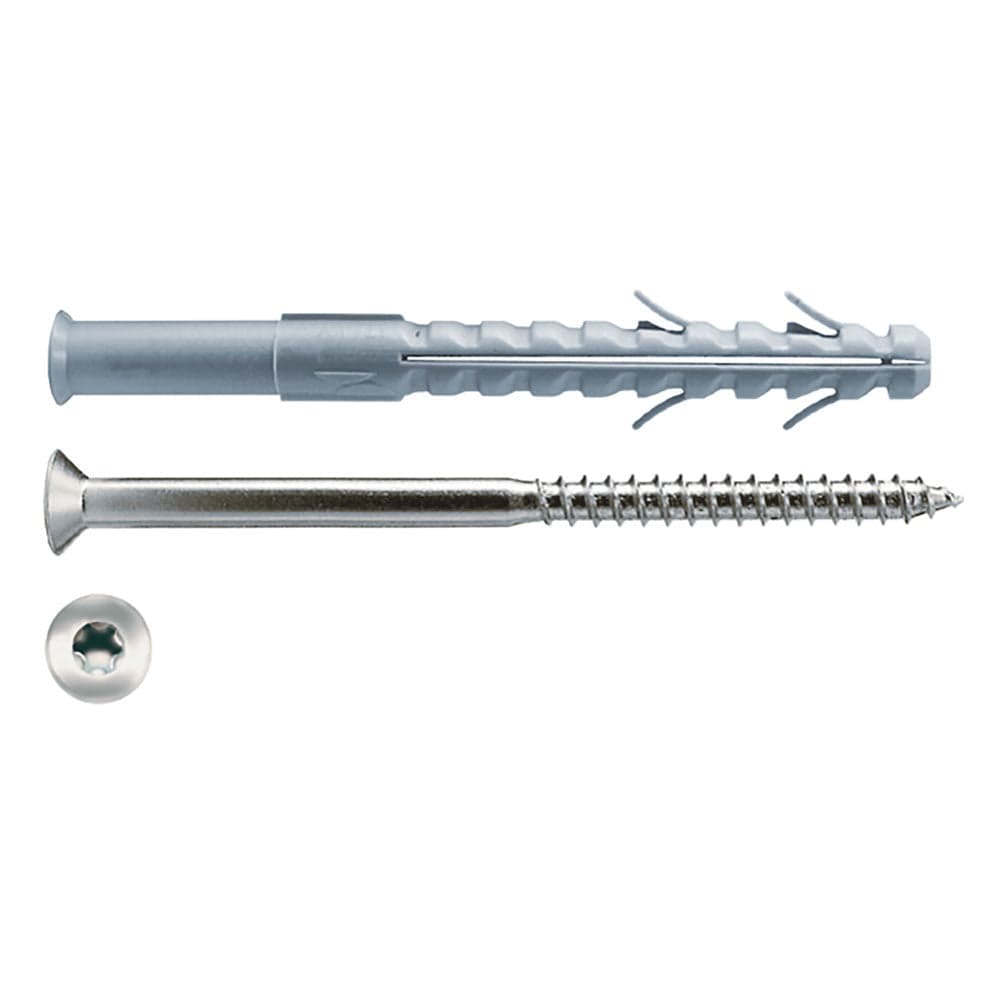 TASSELLO NYLON 'LATER CORNICE' C10A 120 LUVT 10 x 120 - vite Torx T40 7 x 125- 50 pezzi  - G&B
