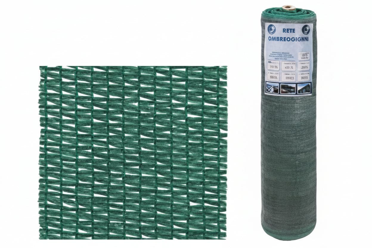Rete Ombreggiante Garden 130% Verde Asole Rinforzate- - Mt.1,5H. Rot. Mt.50 - 1 Rotolo T-Rex