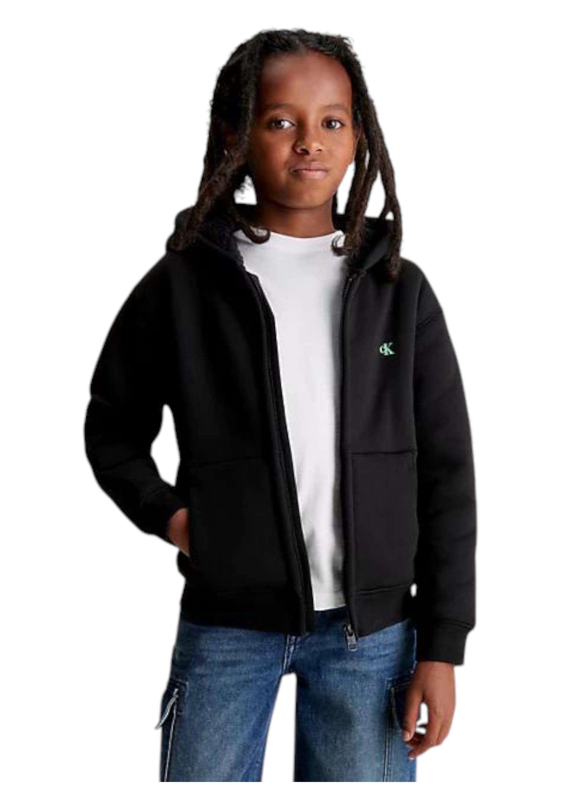 calvin klein Felpa Bambino unisex Calvin Klein Full Zip da bambino in Felpe senza cappuccio Drestige - Casamassima, commercioVirtuoso.it
