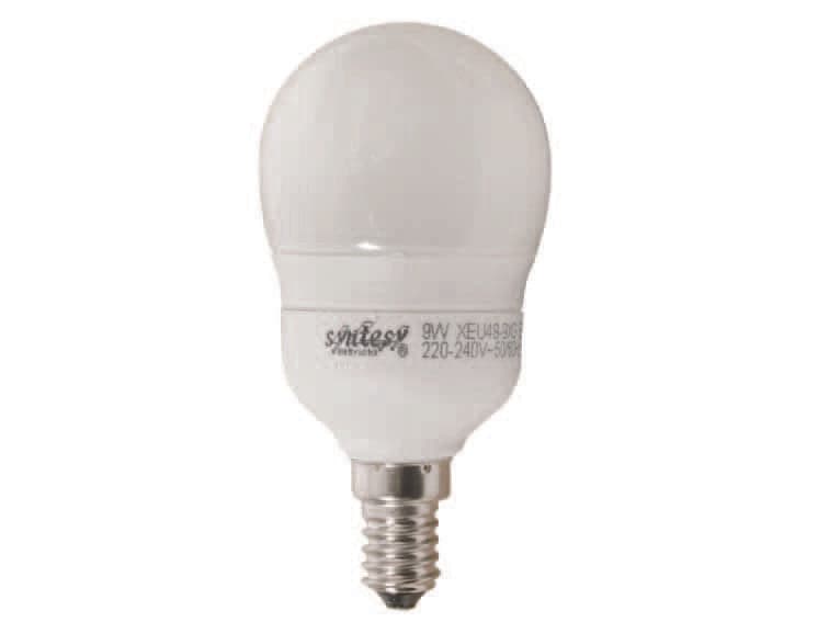 Lampada Elettronica a Sfera Opale E14 9 W E14 2700 °k Calda Syntesy