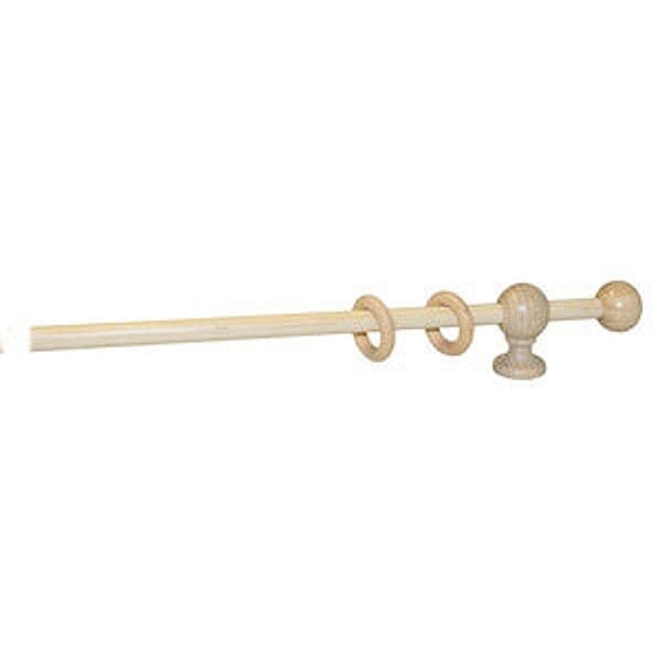 Bastone Legno a Strappo Ø 11 Naturale 120 cm con Supp 1 Coppia