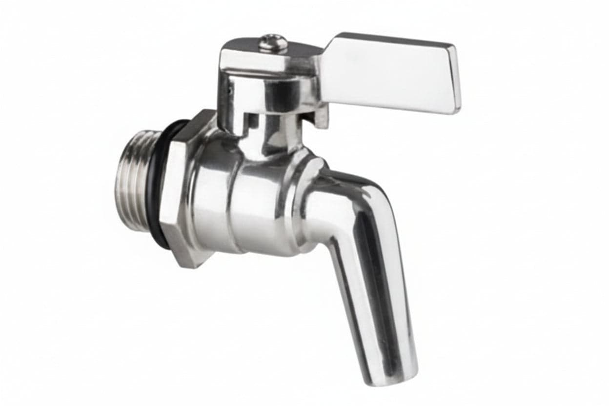 Rubinetto a Leva Acciaio Inox per Fusti e Serbatoi m 1