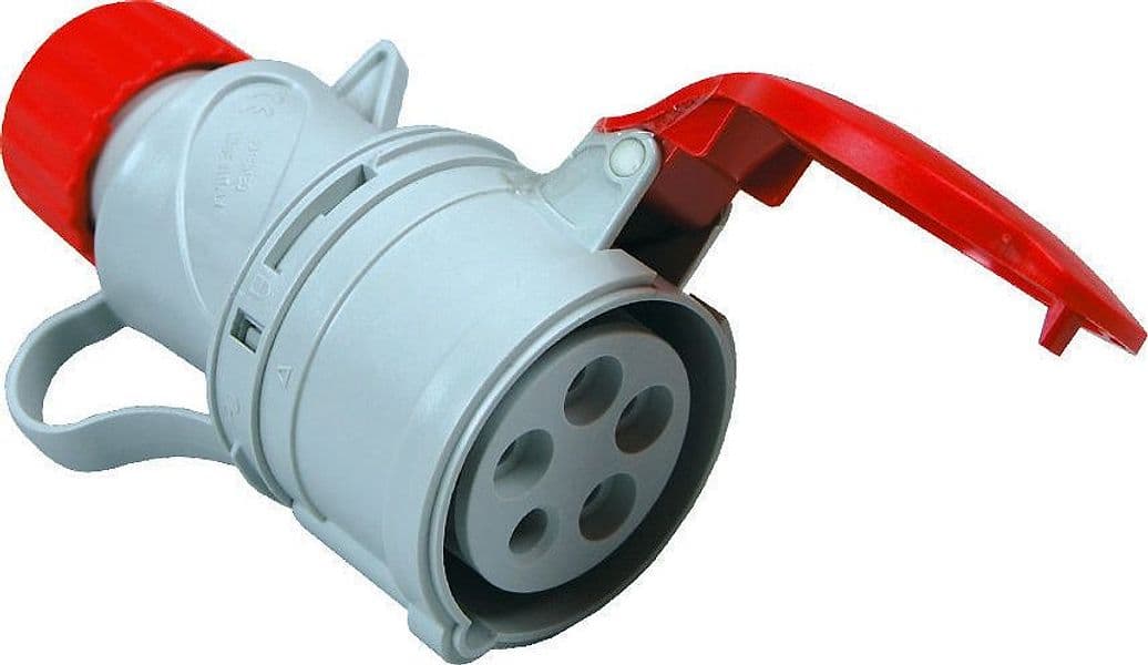 Presa Industriale Volante Argo Rossa 3P+T+N Cee 309 IP44 16A Rosso 71105