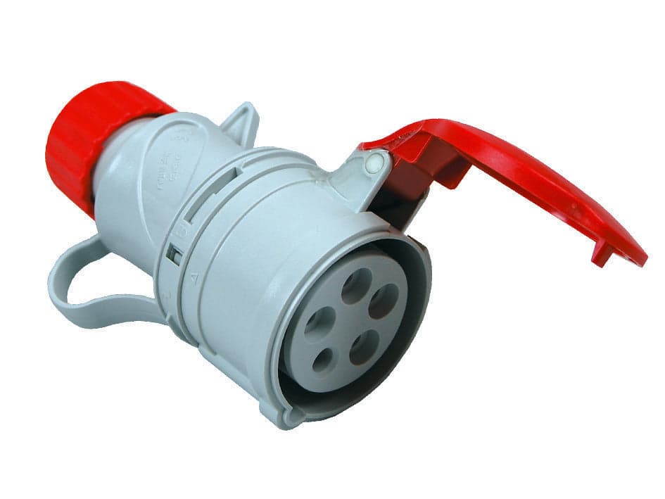 PRESA INDUSTRIALE VOLANTE ARGO ROSSA 3P+T+N CEE 309 IP44  16A colore rosso 71105    FANTON
