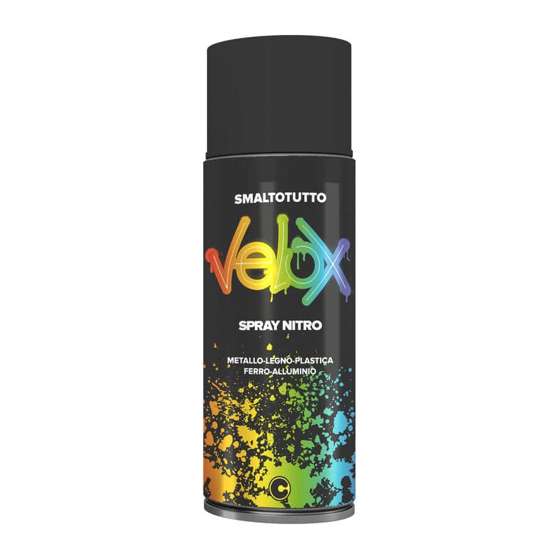 VELOX SPRAY NITRO NERO OPACO N.125- ITAL G.E.T.E.- 6,0 pz
