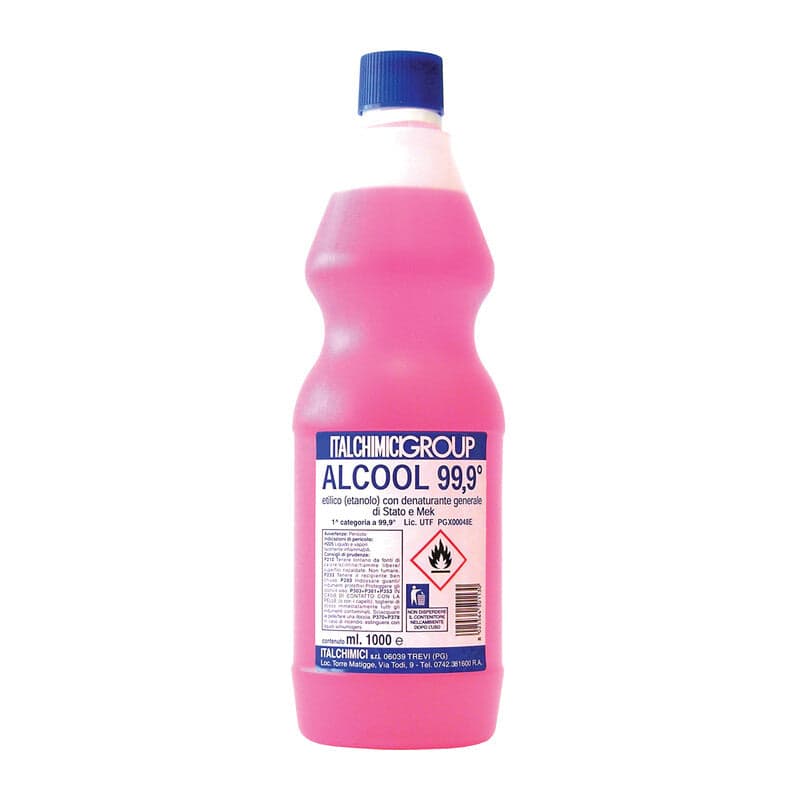 ALCOOL DENATURATO 99,9 CERTIF. 1 L ITALCHIMICI- 12,0 pz