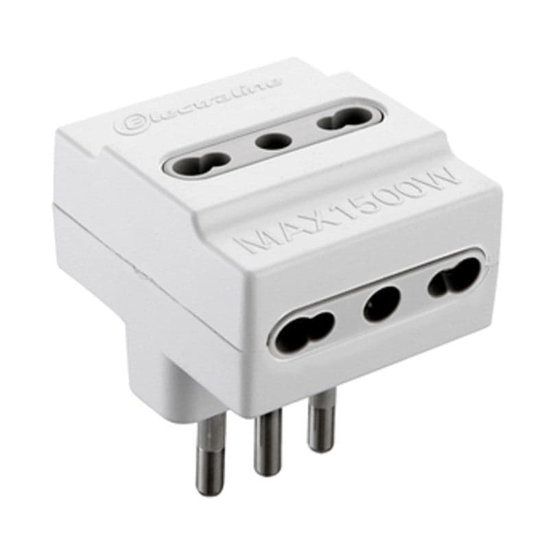 Adattatore Triplo 16A 3Pr Bip Bianco Fig.10- Electraline 3Pmark- 25,0 Pz in Multiprese BricoGo - Marano di Napoli, commercioVirtuoso.it
