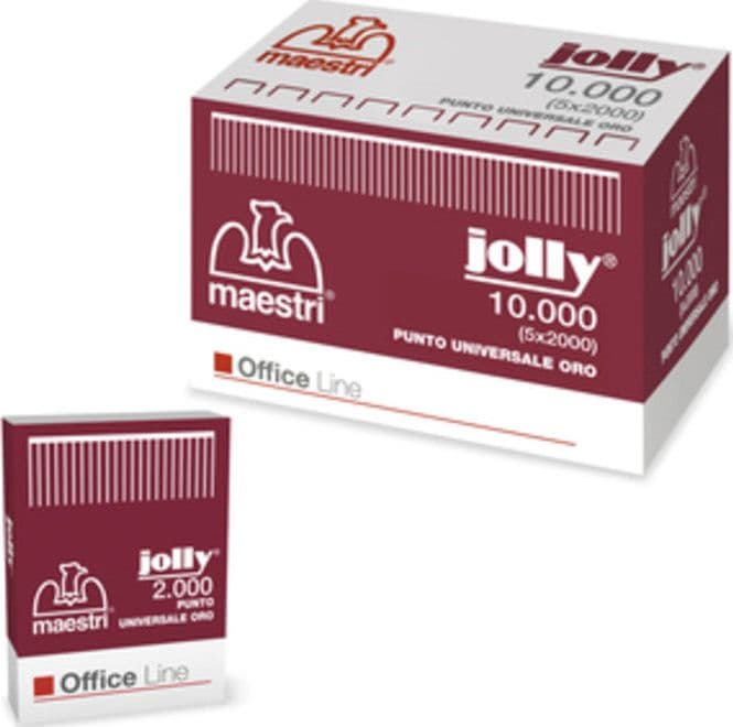 Punti Spillatrice Maestri Jolly Oro * 5 Confezioni da 2000 Pezzi
