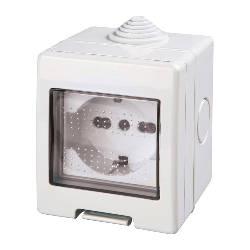 Polypool Pp0166X Cassetta Est Ip55 C/Pr Bip Schuko- 1,0 Pz in Scatole di derivazione BricoGo - Marano di Napoli, commercioVirtuoso.it