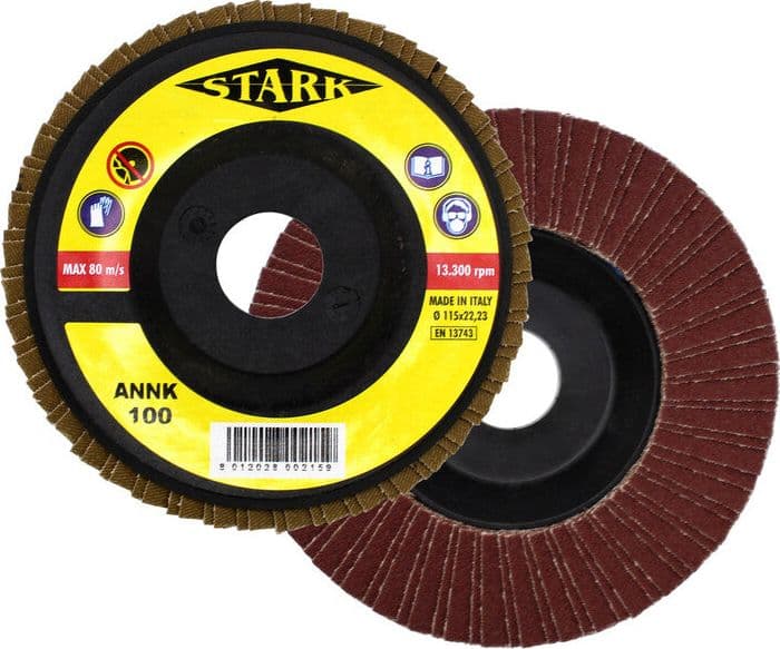 Stark Disco Abrasivo Lamellare Ø 115 mm Gr 100 Ima 10 Pezzi