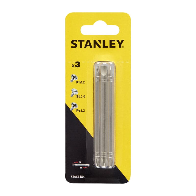 Piranha Stanley Sta61384 (X61384) 3 Inserti Doppi Mm.86 Ass.- Stanley- 1,0 Pz in Set punte per cacciavite BricoGo - Marano di Napoli, commercioVirtuoso.it