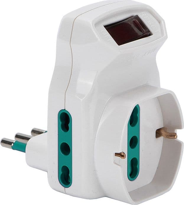 Fme 87.317 Adattatore 10A 2P Bip e Sch con Inter Sic