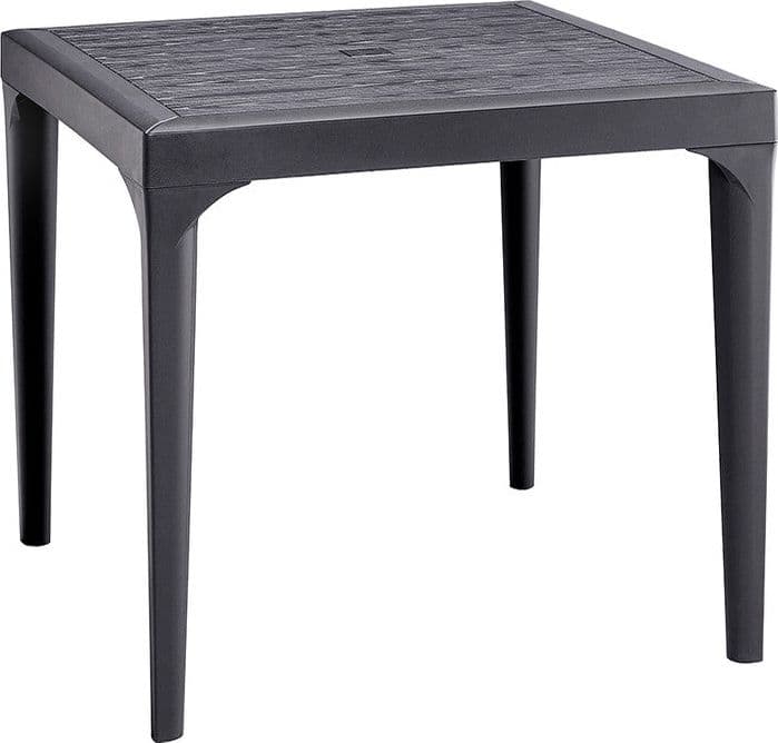 Tavolo Resina Malmo 80 x 80XH74 Cm Antracite