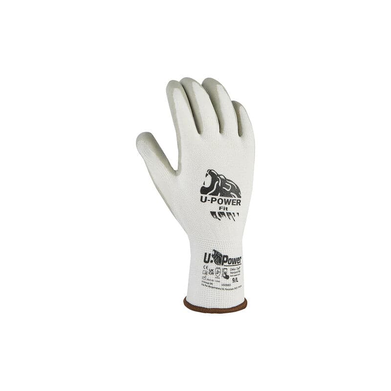 U-POWER GUANTI FIT BIANCO GRIGIO TAGLIA  8- 12,0 paia