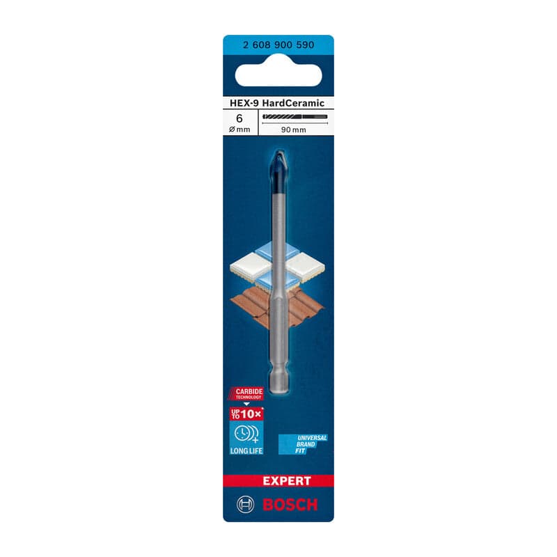 BOSCH-A PUNTA PER CERAMICA HEX-9 D  6X90 MM- 1,0 pz