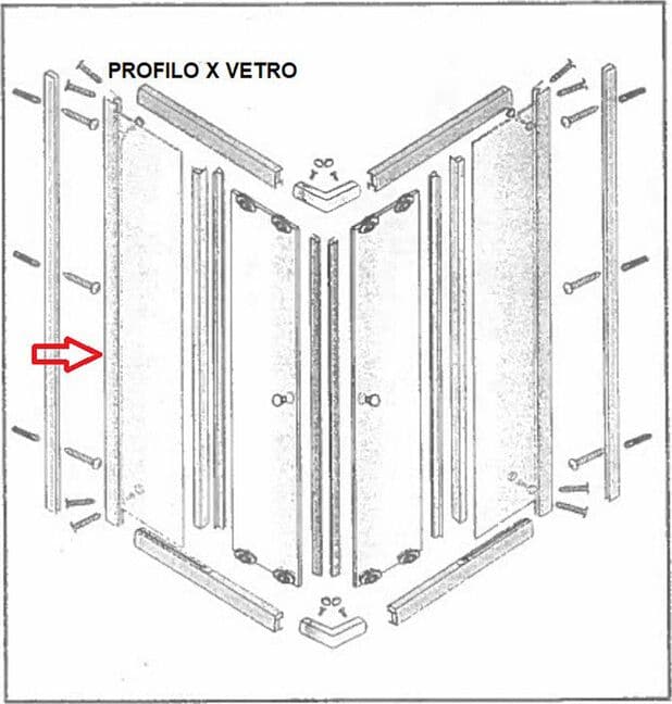 Profilo x Vetro Box Doccia Lusso