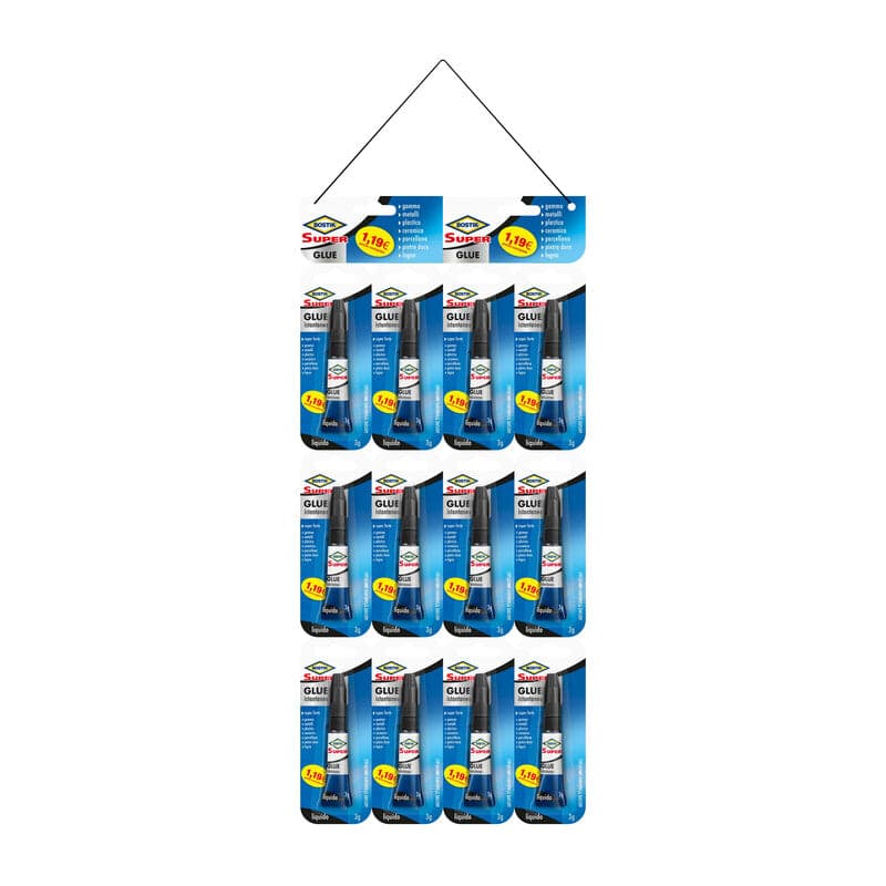 Bostik Super Glue 3 g Jumbo Card Blister 24 Pezzi