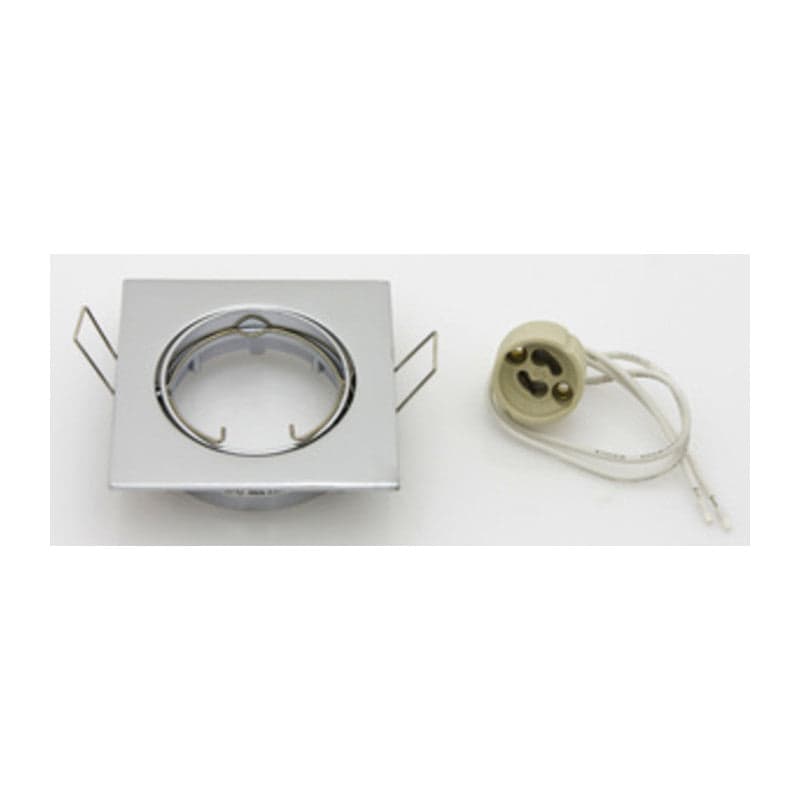 Faretto Quadrato Incas Orientab Led Gu10 Cromo- 10,0 Pz