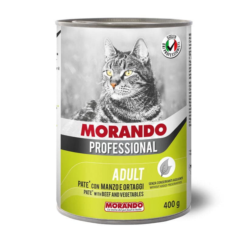 Cibo Gatto Morando Latt 400 g Pat Manzo Ortaggi 24 Pezzi