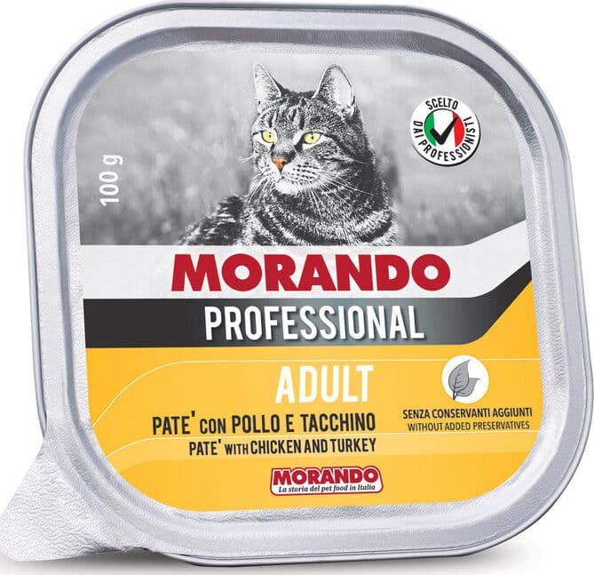 Cibo Gatto Morando Vsc 100 g Pate Pollo Tacchin 32 Pezzi