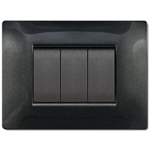 Placca Life Q Living Plast Nero Glittering 4P- 1,0 Pz in Prese a muro BricoGo - Marano di Napoli, commercioVirtuoso.it