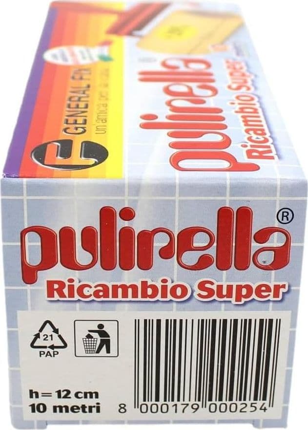 Ricambio Spazzola Pulirella Super- - 10 Mt Carta Crespata Adesiva H. 12 Cm - 5 Pezzi Generalfix in Detergenti multiuso BricoGo - Marano di Napoli, commercioVirtuoso.it