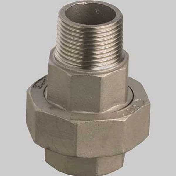 Bocchettone Conico Filettato M F Dritto in Acciaio INOX 1/2 Made in Italy